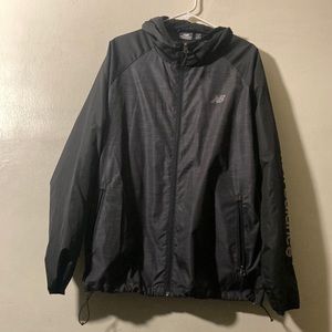 MENS Dark Gray/Black New Balance Windbreaker (XL)